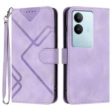 Custodia in pelle per vivo V29 5G Global/V29 Pro Line modello Skin Feel (viola chiaro)