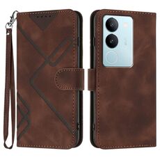Custodia in pelle per vivo V29 5G Global/V29 Pro Line modello Skin Feel (caffè)