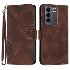 Custodia in pelle per vivo V27e 4G Global/T2 4G Global Line modello Skin Feel (caffè)