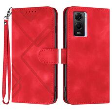 Per vivo Y55s 2023 5G/Y55 5G Global Line Modello Skin Feel Custodia in pelle per telefono (Rosso)