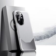 Per Honor 100 Pro elettrolitico imitazione Ultimate Design PC + custodia per telefono in pelle (argento)