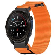 Per cinturino per orologio Garmin Descent Mk3 43 mm 20 mm in nylon con chiusura a strappo (arancione)