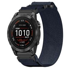 Per cinturino per orologio Garmin Epix Pro 42 mm 20 mm in nylon con chiusura a strappo (blu)