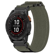 Per cinturino per orologio Garmin Fenix 7S da 20 mm in nylon con chiusura a strappo (grigio)