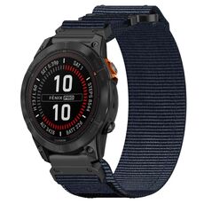 Per cinturino per orologio Garmin Fenix ​​7S da 20 mm in nylon con chiusura a strappo (blu)
