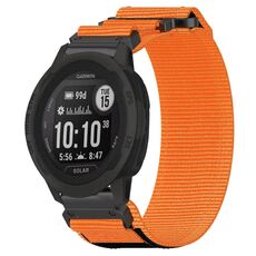 Per cinturino per orologio Garmin Instinct 2S da 20 mm in nylon con chiusura a strappo (arancione)