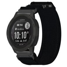 Per cinturino per orologio Garmin Instinct 2S da 20 mm in nylon con chiusura a strappo (nero)