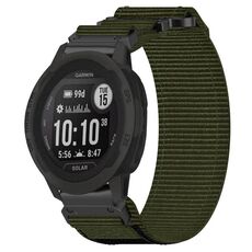 Per cinturino per orologio Garmin Instinct 2S da 20 mm in nylon con chiusura a strappo (verde militare)