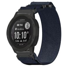 Per cinturino per orologio Garmin Instinct 2S da 20 mm in nylon con chiusura a strappo (blu)