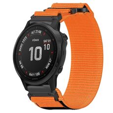 Per cinturino per orologio Garmin Fenix 6S Pro da 20 mm in nylon con chiusura a strappo (arancione)