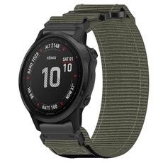Per cinturino per orologio Garmin Fenix 6S Pro da 20 mm in nylon con chiusura a strappo (grigio)