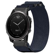 Per cinturino per orologio Garmin Fenix 5S Plus da 20 mm in nylon con chiusura a strappo (blu)