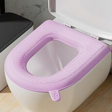 Coprivaso impermeabile in EVA ad alta schiuma per sedile WC, coprivaso lavabile per uso domestico (rosa)