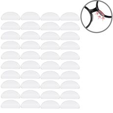 Nasello antiscivolo in silicone per occhiali autoadesivi da 20 paia, specifiche: a forma di D (trasparente)