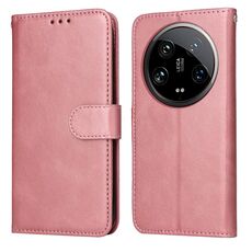 Per Xiaomi 14 Custodia per cellulare in pelle con texture ultra classica in vitello (oro rosa)