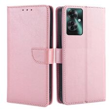 Per OPPO Reno11 F 5G Custodia per cellulare in pelle con fibbia in vitello (oro rosa)