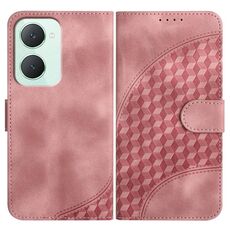 Per vivo Y03 4G Global YX0060 Custodia in pelle per telefono con testa di elefante in rilievo con cordino (rosa)