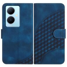 Per vivo V29 Lite YX0060 Custodia in pelle per telefono con testa di elefante in rilievo con cordino (blu reale)