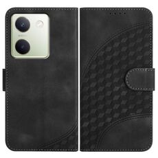 Per vivo Y100 5G Global YX0060 Custodia in pelle per telefono con testa di elefante in rilievo con cordino (nero)