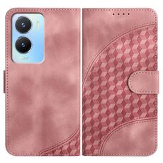 Per vivo Y02s 4G Global YX0060 Custodia in pelle per telefono con testa di elefante in rilievo con cordino (rosa)