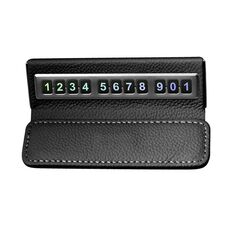 Decorazione interna della targa del parcheggio temporaneo del parabrezza anteriore dell'auto (nero)