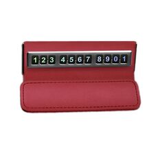 Decorazione interna della targa del parcheggio temporaneo del parabrezza anteriore dell'auto (rosso)
