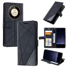 Custodia per telefono in pelle con giuntura Skin Feel per Honor X50 (nera)