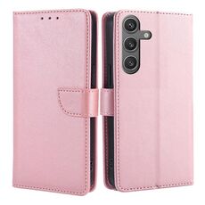 Per Samsung Galaxy S24 5G Custodia per cellulare in pelle con fibbia in vitello (oro rosa)