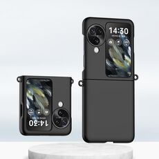 Per OPPO Find N3 Flip Sfumatura Colore Pelle Feel PC Custodia antiurto a copertura totale (Nero)