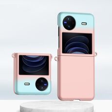 Custodia per telefono antiurto con copertura totale per vivo X Flip Sfumatura di colore della pelle (rosa sfumato)