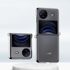 Custodia per telefono antiurto con copertura totale per PC per vivo X Flip Sfumatura di colore (trasparente)