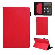 Custodia per tablet in pelle Smart Serie Straordinaria per Amazon Kindle Fire HD10 2017/2019 (Rosso)