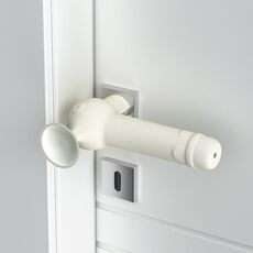 Copertura protettiva per maniglia della porta in silicone a ventosa Cuscino per porta anticollisione (bianco)