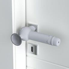 Copertura protettiva per maniglia della porta in silicone a ventosa Cuscino per porta anticollisione (grigio)