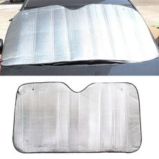 Argento Foglio di alluminio Parasole Parabrezza per auto Parabrezza Blocco Parasole per finestrino anteriore Protezione UV, Dimensioni: 140 x 70 cm
