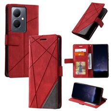 Per vivo Y78+ 5G Skin Feel Custodia per telefono in pelle con giunture (rossa)