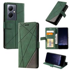 Per vivo Y78+ 5G Skin Feel Custodia per telefono in pelle con giunture (verde)