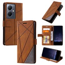 Per vivo Y78+ 5G Custodia per telefono in pelle con giuntura Skin Feel (marrone)