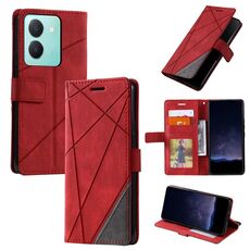 Custodia per telefono in pelle per vivo Y36 Skin Feel (rossa)