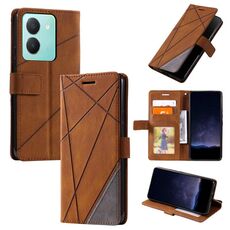 Custodia per telefono in pelle con giuntura Skin Feel per vivo Y36 (marrone)