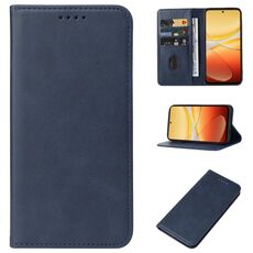 Custodia per telefono in pelle con chiusura magnetica per vivo iQOO Y200e 5G / Y100 5G (blu)