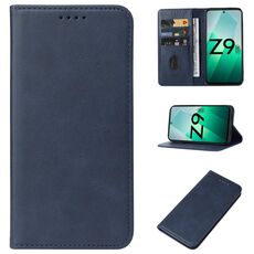 Custodia per telefono in pelle con chiusura magnetica per vivo iQOO Z9 (blu)