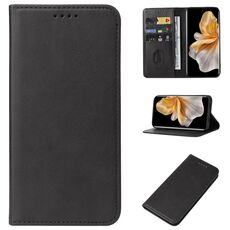 Custodia per telefono in pelle con chiusura magnetica per vivo S18 Pro (nera)