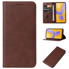 Custodia per telefono in pelle con chiusura magnetica per vivo V40 SE (marrone)