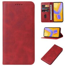 Custodia per telefono in pelle con chiusura magnetica per vivo V40 SE (rossa)