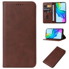Custodia per telefono in pelle con chiusura magnetica per vivo Y03 (marrone)