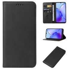 Custodia per telefono in pelle con chiusura magnetica per vivo Y17s (nera)