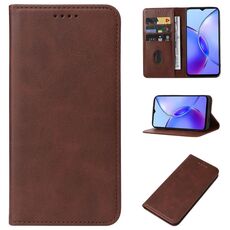 Custodia per telefono in pelle con chiusura magnetica per vivo Y17s (marrone)