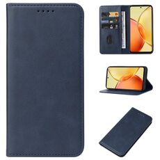 Custodia per telefono in pelle con chiusura magnetica per vivo Y36 5G (blu)