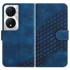 Per Honor X7b YX0060 Custodia in pelle per telefono con testa di elefante in rilievo con cordino (blu reale)